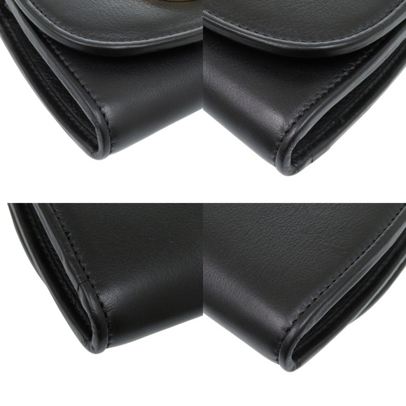 Like new Gucci Blondie Chain Wallet 725219 in black leather, bifold wallet, 1206